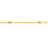 Gold Anklet with Disco Beads