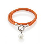 South Sea Pearl and Leather Bracelet and Necklace