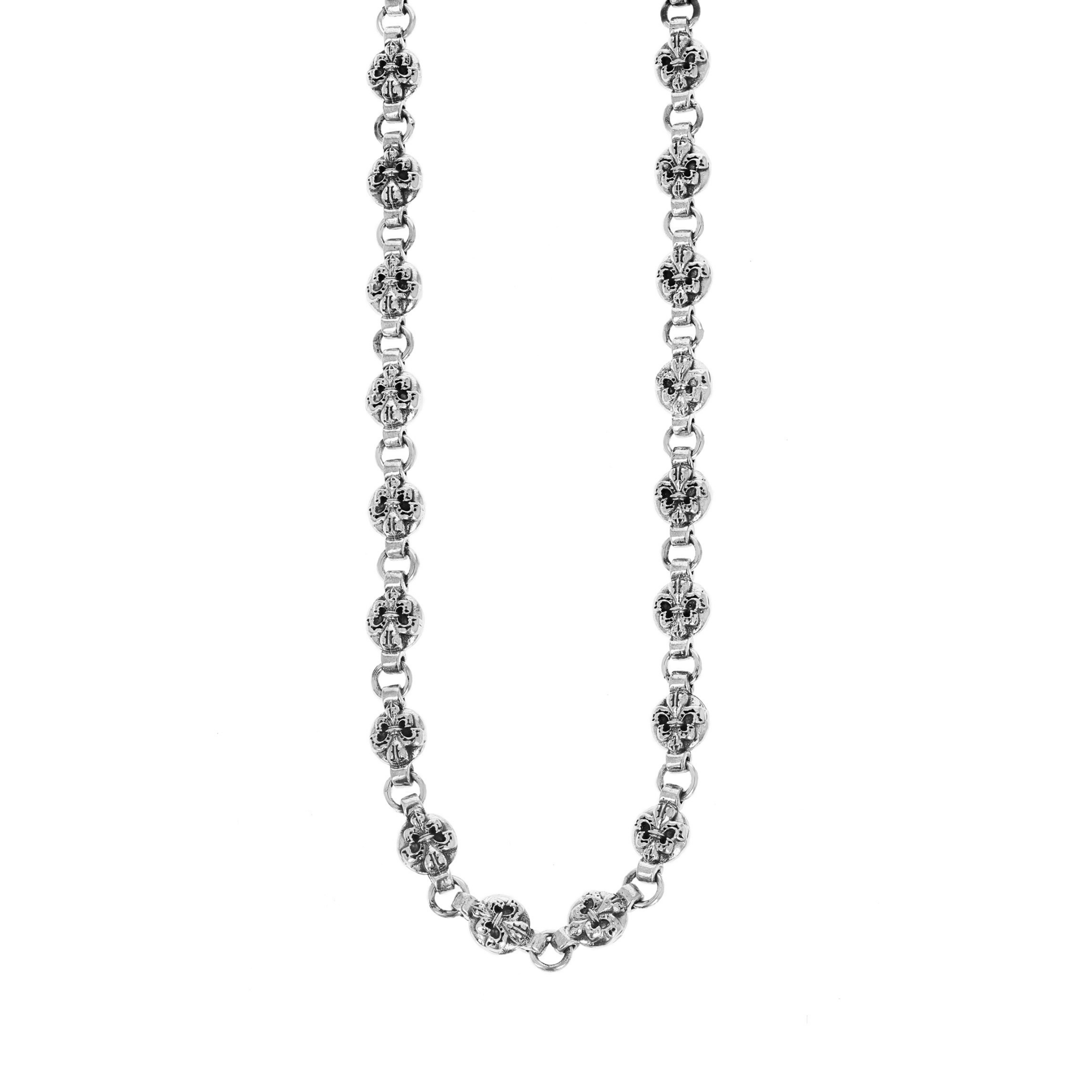 Round Fleur De Lis Chain Necklace - Danielle B.