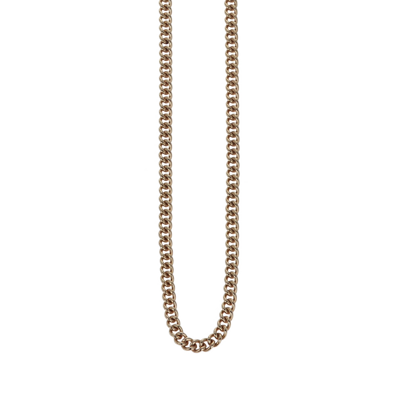 Fine Curb Link Necklace 10K Yellow Gold