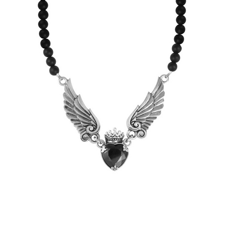 Crowned Black CZ Heart Onyx Bead - Danielle B.