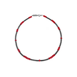 Hematite and Crystal Bead Necklace