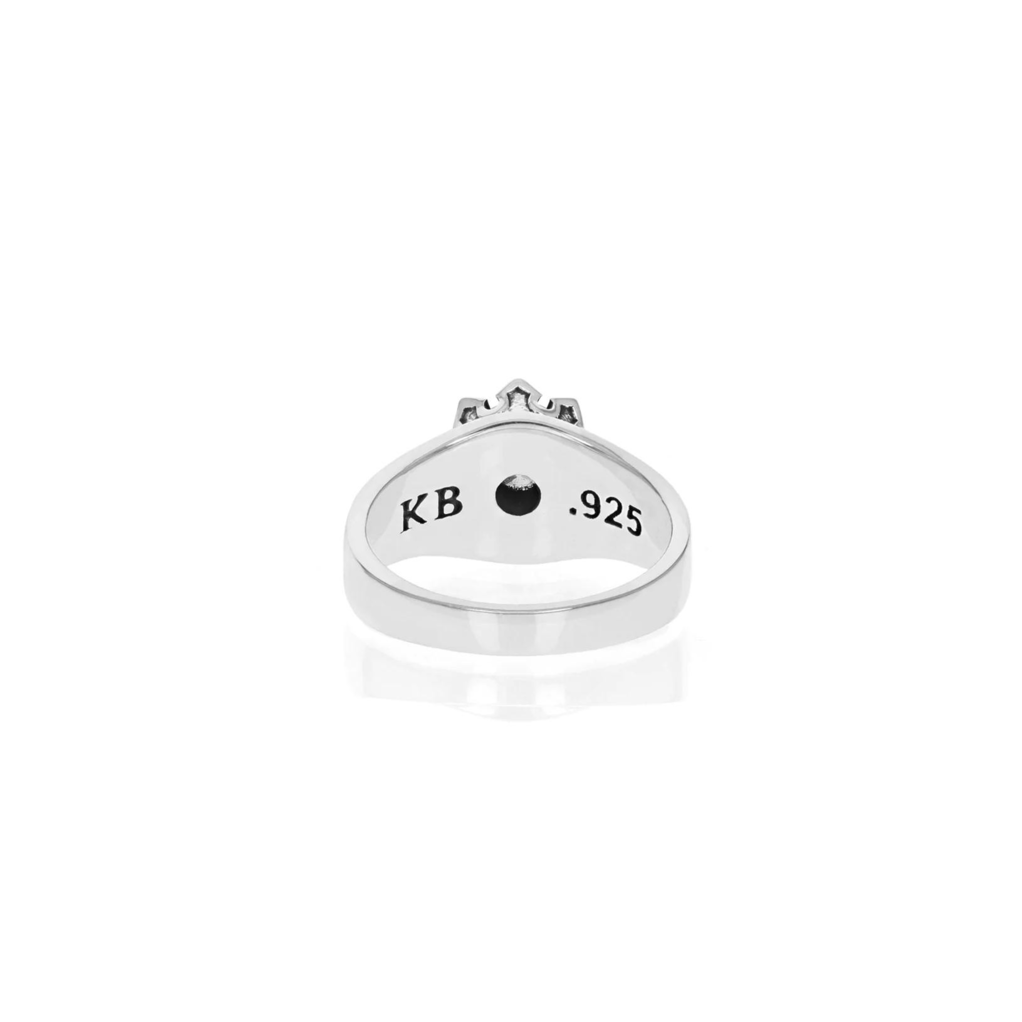 Crowned White CZ Ring