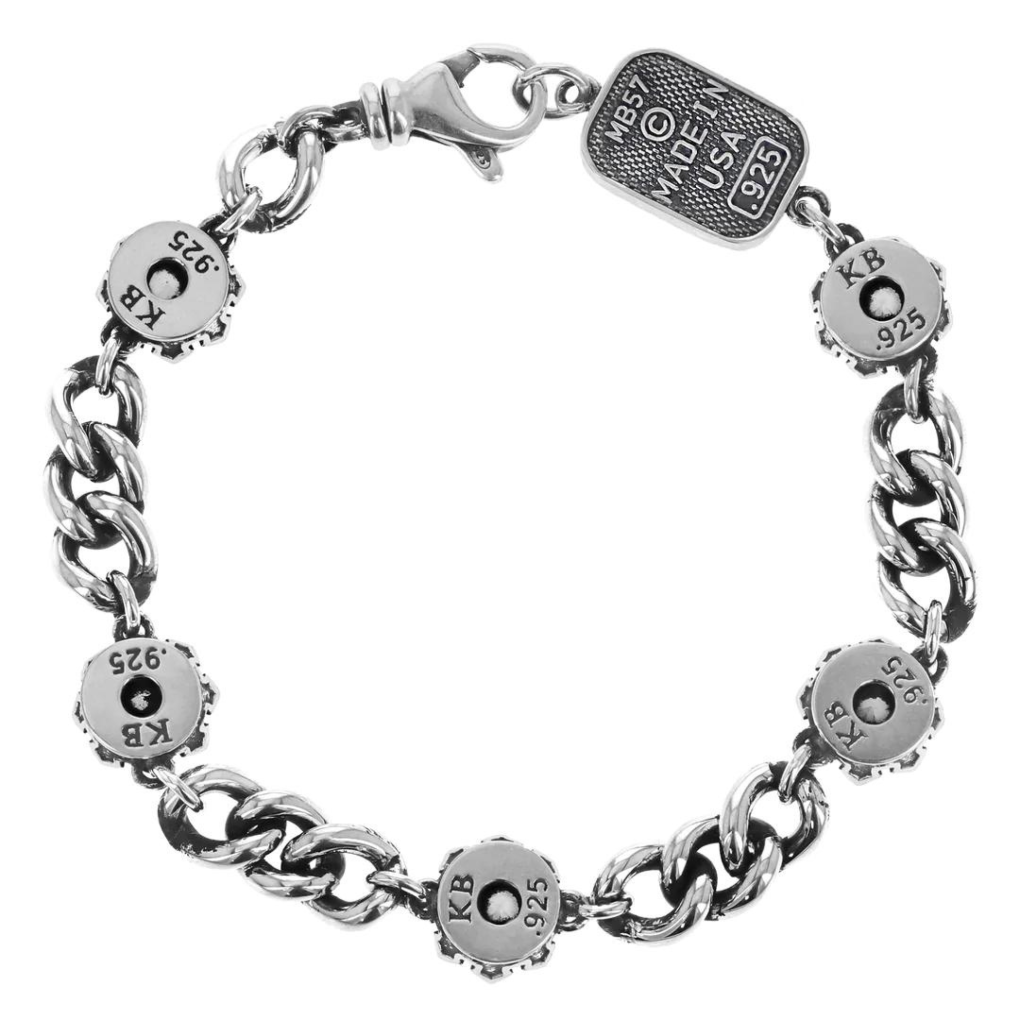 Crowned White CZ Bracelet
