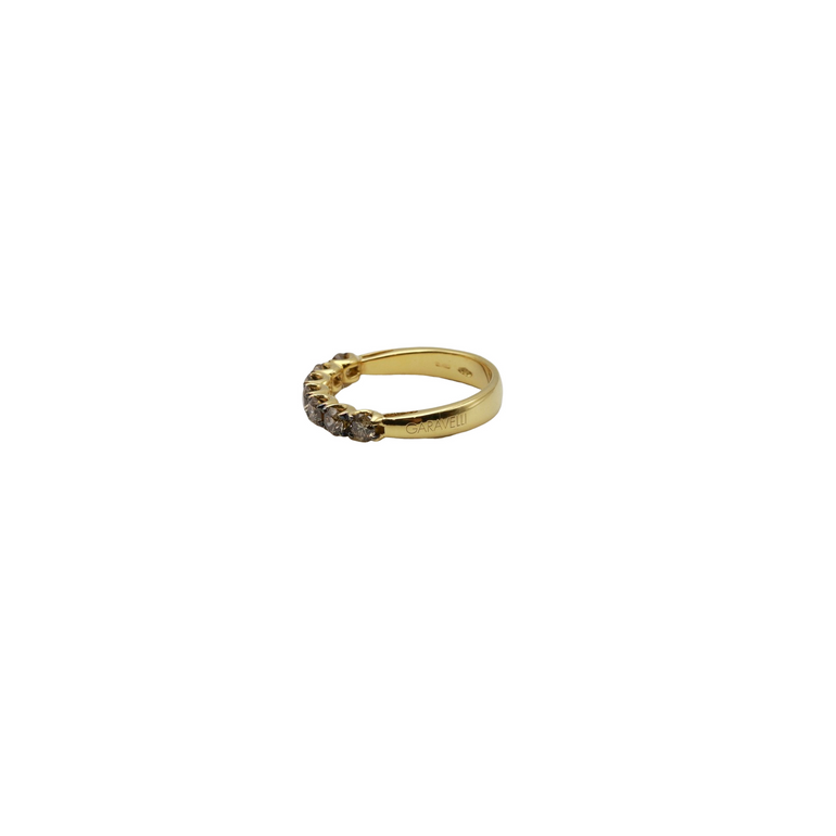 Yellow Gold Ring with Brown Diamonds