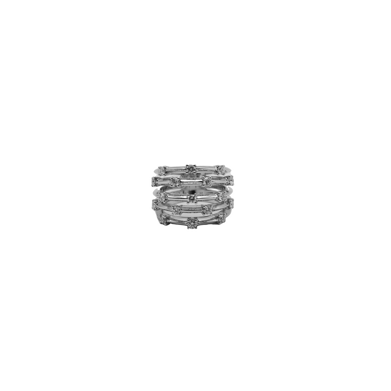Multi-Row Ring with Diamonds