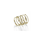 Akoya Pearl and Gold Multi-Row Ring