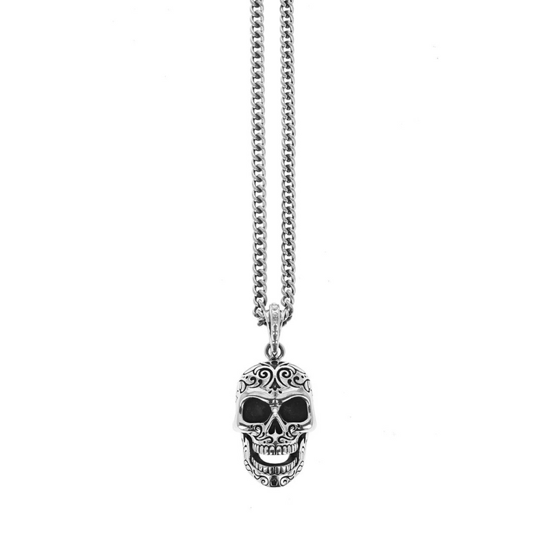 Laughing Skull with Movable Jaw Pendant