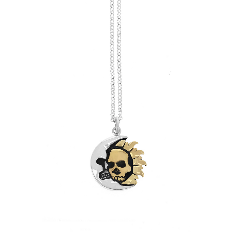 Skull Sun and Moon Pendant