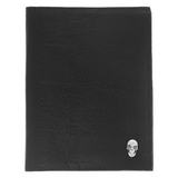 Passport Wallet with Silver Skull