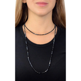 Mixed Spinel and Silver Station Necklace