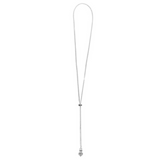 Bolero Necklace with Micro Rolo Chain and CZ Pave Crowned Heart