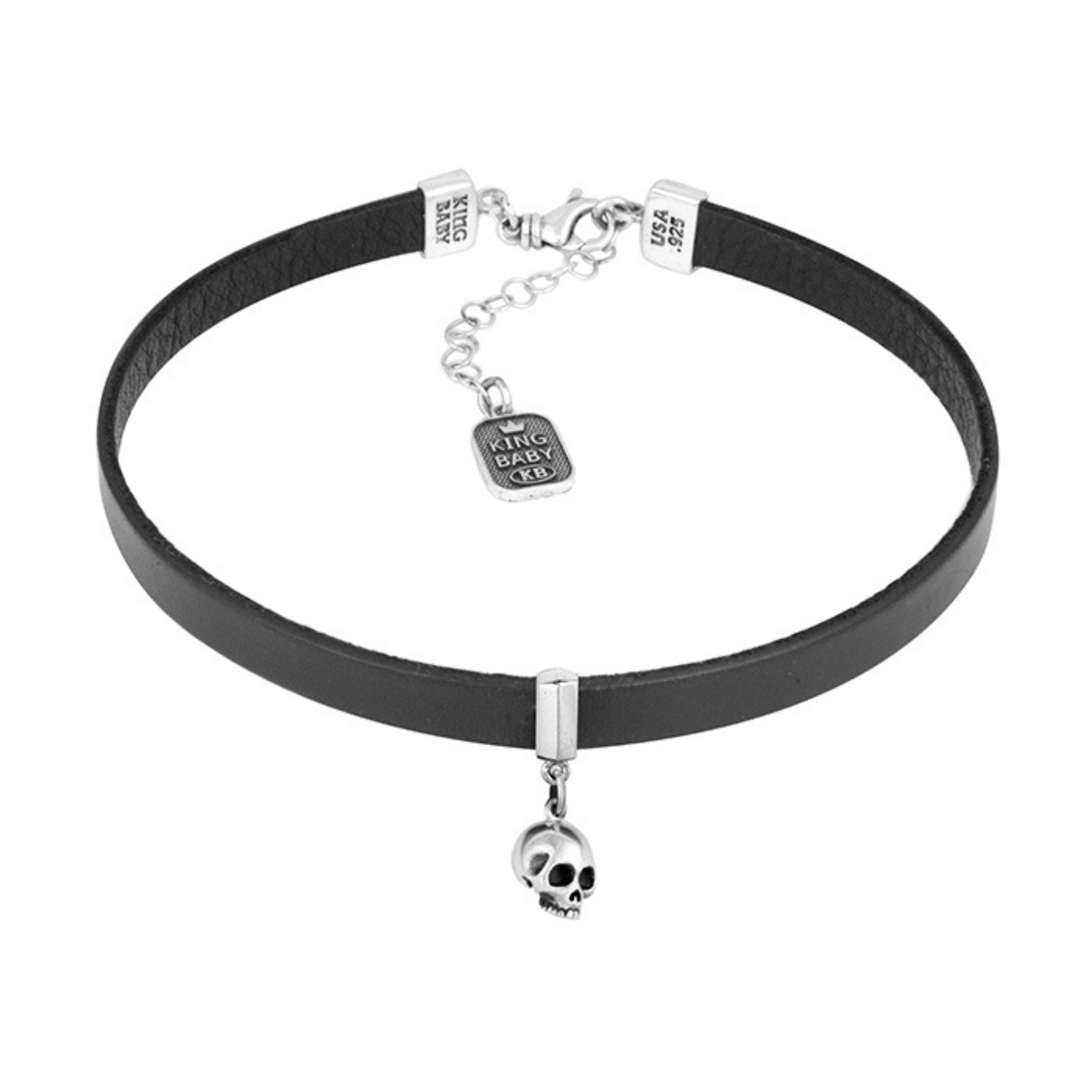 Leather Choker with a Skull
