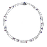 Long Labradorite Necklace with Peacock Pearls