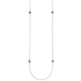 Long Labradorite Necklace with Peacock Pearls