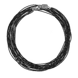 Eight Strand Black Spinel Necklace