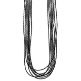 Eight Strand Black Spinel Necklace