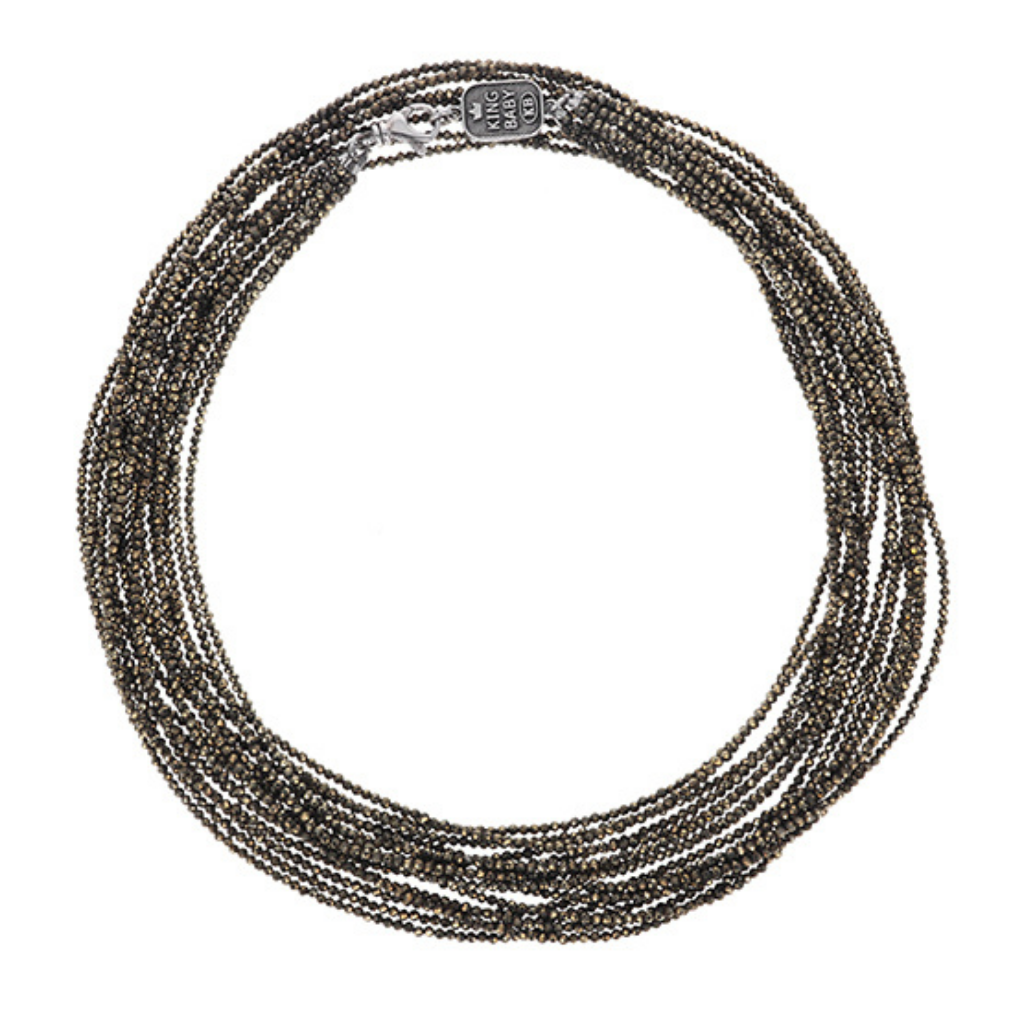Eight Strand Pyrite Necklace