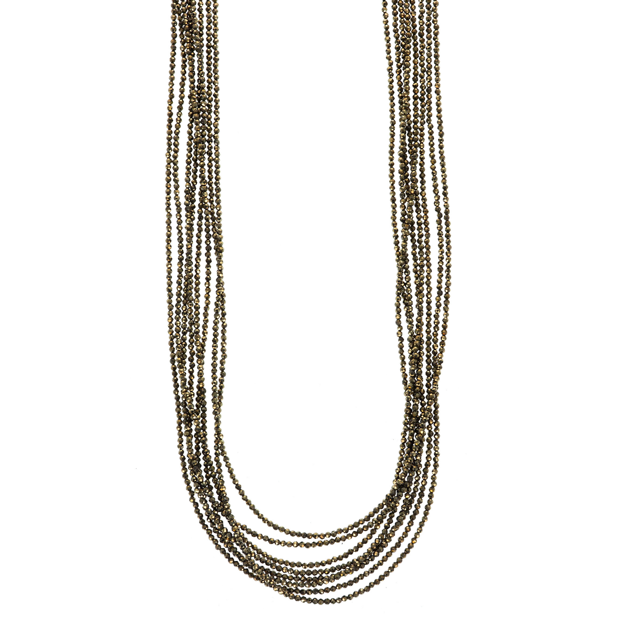 Eight Strand Pyrite Necklace