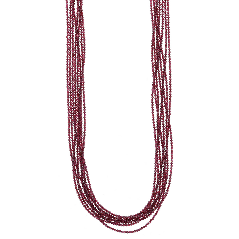 Eight Strand Garnet Necklace