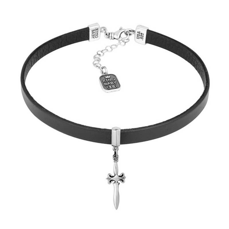 Leather Choker with a Dagger