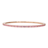 Stretch Pink Sapphire Tennis Bracelet - Danielle B.