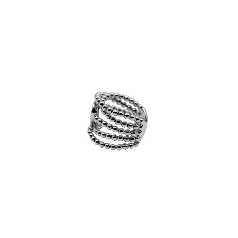 Crossover Heart Ring with Diamonds