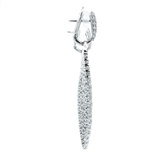 Diamond Pavé Openwork Marquise Drop Earrings in White Gold - Danielle B.