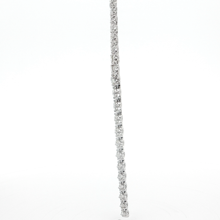 Asymmetrical Graduated Diamond Lariat Necklace - Danielle B.