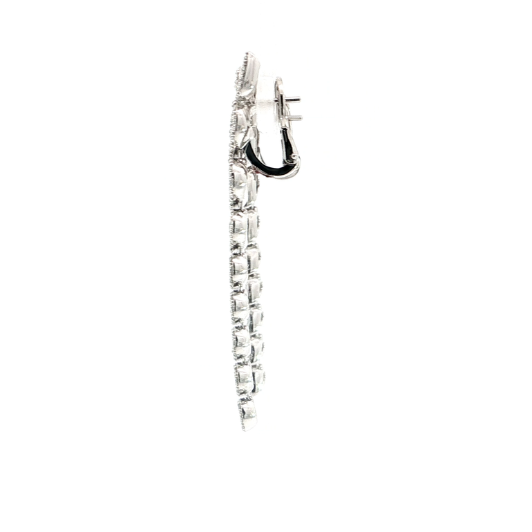 Pear-shape cluster drop diamond earrings - Danielle B.