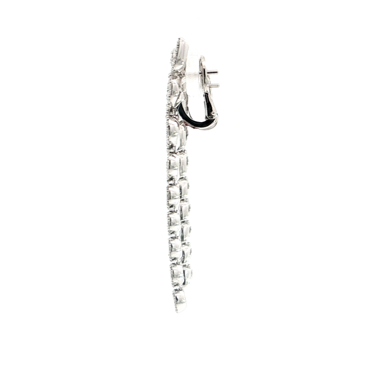 Pear-shape cluster drop diamond earrings - Danielle B.
