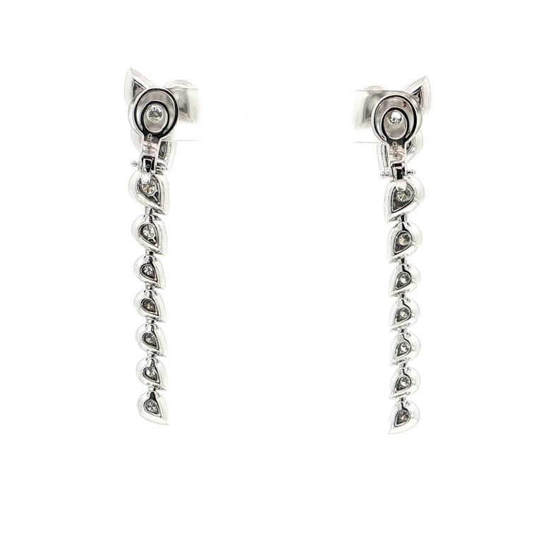 Pear-shape cluster drop diamond earrings - Danielle B.