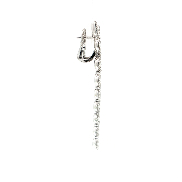 Pear-shape cluster drop diamond earrings - Danielle B.