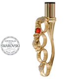 Knuckleduster Umbrella with Red Animal Print