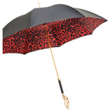 Knuckleduster Umbrella with Red Animal Print