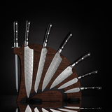 Tempest Handle - Chef Knife Set with Black Walnut Display