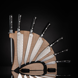 Tempest Handle - Chef Knife Set with Red Maple Display