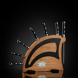 Tribal Handle - Chef Knife Set with Red Maple Display