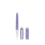 Line D - Large Lilac Rollerball Pen with Palladium Trim