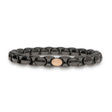 Anacondino Black Ceramic Bracelet with Single Section of 18kt Rose Gold