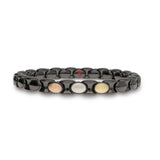 Anacondino Black Ceramic Bracelet with 18kt Rose, White & Yellow Gold Stations