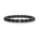 Anacondino Black Ceramic Bracelet with Single Section of 18kt White Gold and Black Diamonds (Copy)