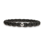 Anacondino Black Ceramic Bracelet with Single Section of 18kt White Gold