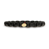 Anacondino Black Ceramic Bracelet with Single Section of 18kt Yellow Gold