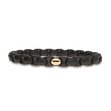 Anacondino Black Ceramic Bracelet with Single Section of 18kt Rose Gold