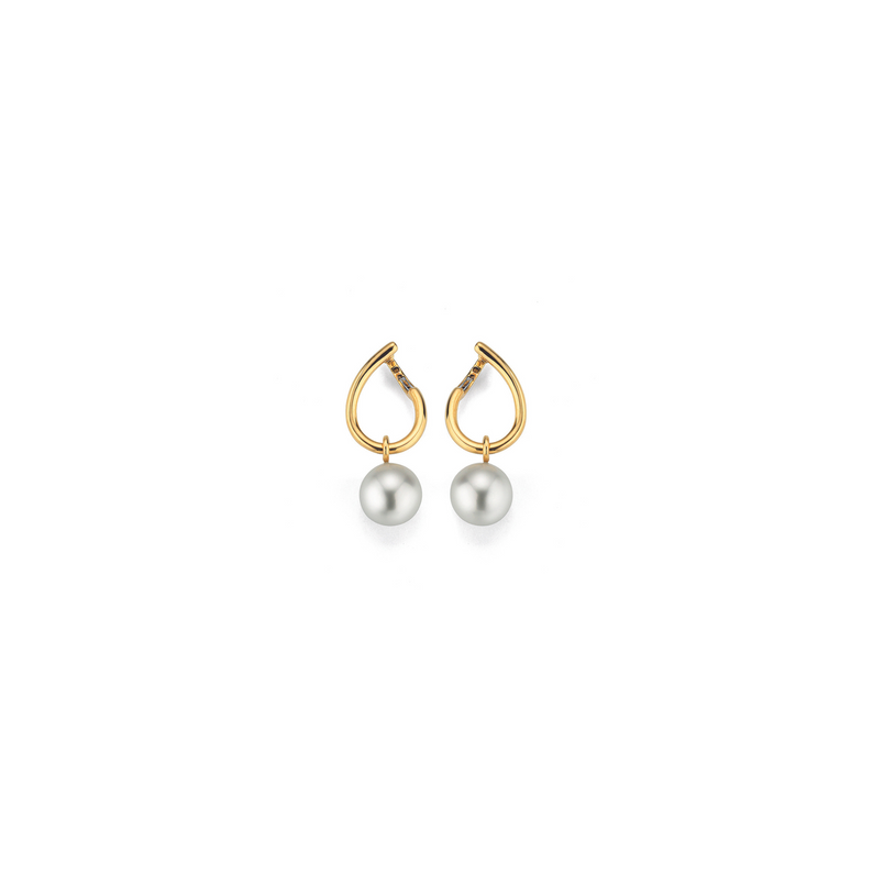 South Sea Pearl and Gold Earrings