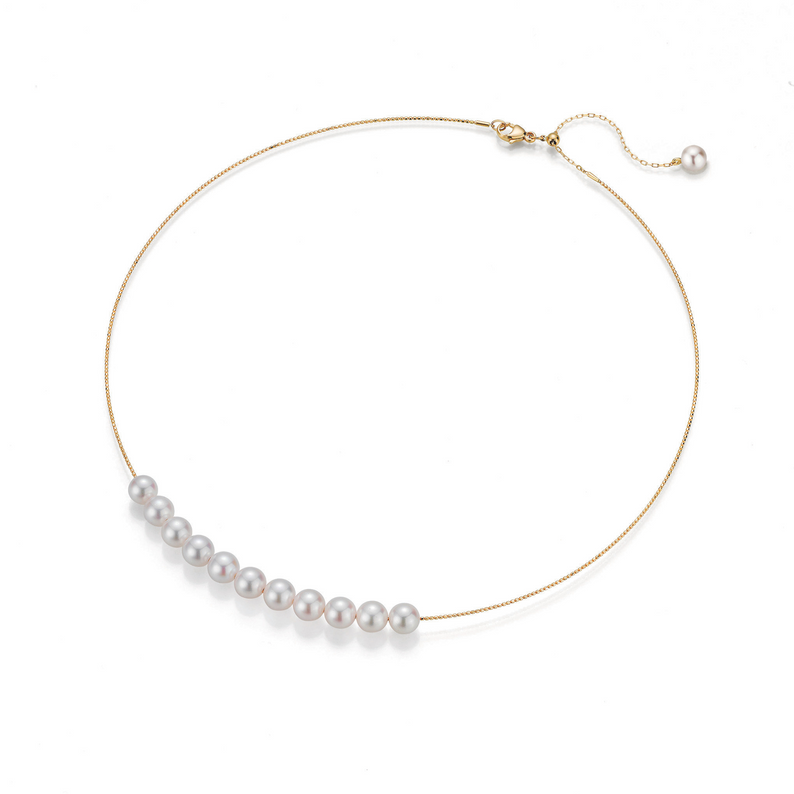 Akoya Pearl and Gold Choker