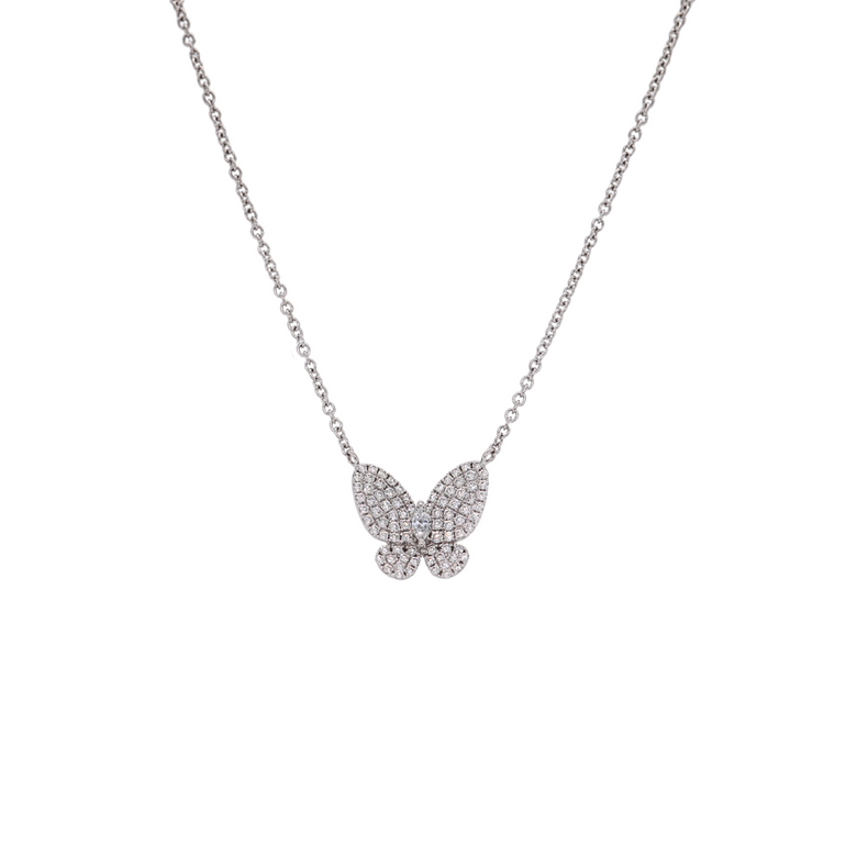 Butterfly Necklace with Diamonds