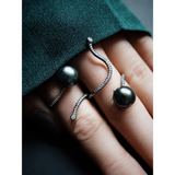 Tahiti Pearl and Gold Ring with Diamonds