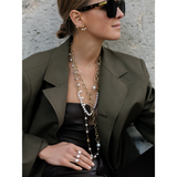 Two-Piece Akoya Pearl and Gold Necklace